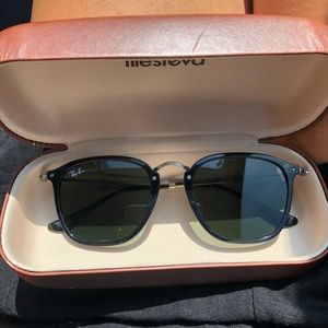 RAY BAN Green Classic G-15 Square Sunglasses BLACK